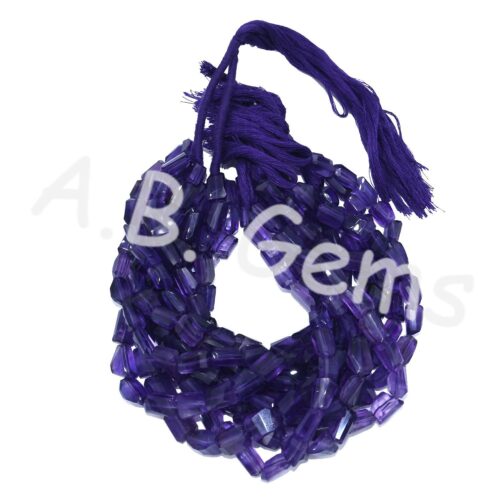 Amethyst Faceted Nugget Beads 7x10-9x13 MM, Amethyst Tumble Shape Beads, Amethyst Beads For Jewelry Making 10" - Image 2