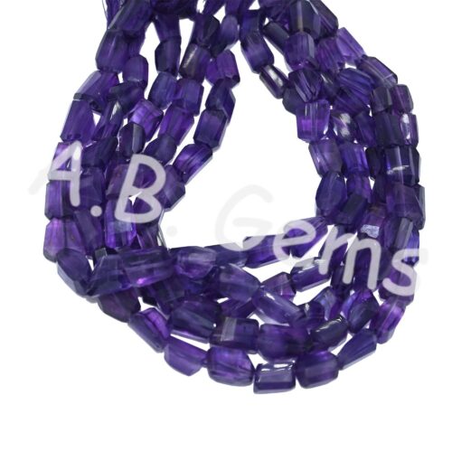 Amethyst Faceted Nugget Beads 7x10-9x13 MM, Amethyst Tumble Shape Beads, Amethyst Beads For Jewelry Making 10" - Image 3