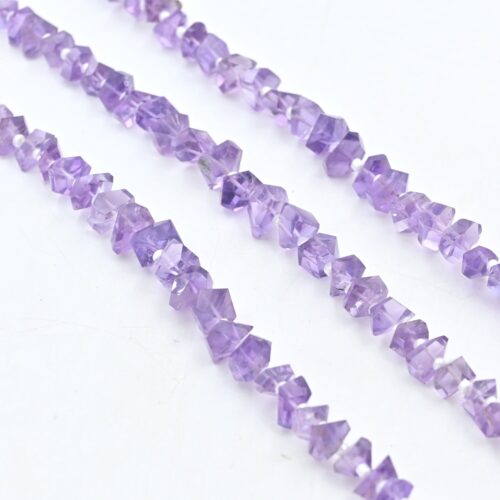 Amethyst Faceted Uncut Beads | Gemstone Art | Sculpture Boho Beads | Healing Crystal Beads | Beads For Display | Handmade Stuff | Nuggets 7" - Image 2