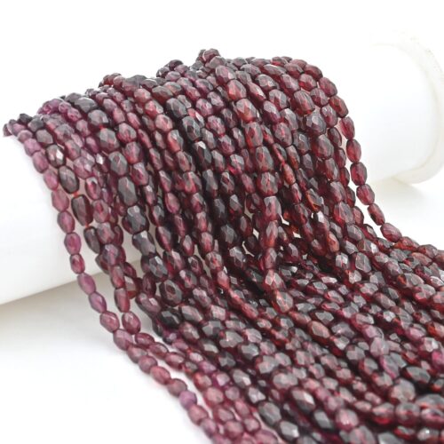 Garnet Faceted Oval Beads 4x5-4x6 MM, Natural Gemstone Loose Beads, Handmade Beads For Making Jewelry, Jewelry Material, sculpture beads 16"