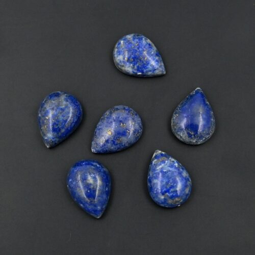 Lapis Lazuli Pear Cabochon 12x16mm | Loose Gemstone Cab | Lapis Stone for Jewelry Making | Trending Gemstone Cab for Rings & Pendants 6 Pc