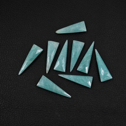 Amazonite Cone Shape Briolette 13x35 MM, Natural Gemstone, Faceted Stone For Making Jewelry And Decorative Things, Handcrafted Stone 4 Pc