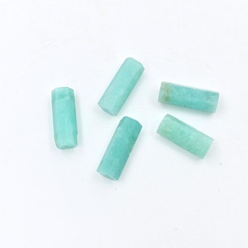 Amazonite Cylinder Loose Stone 9x25 MM, Unique Cylinder Gemstone for Handmade Jewelry, Natural Gemstone For Crafters And Designers 5 Pc