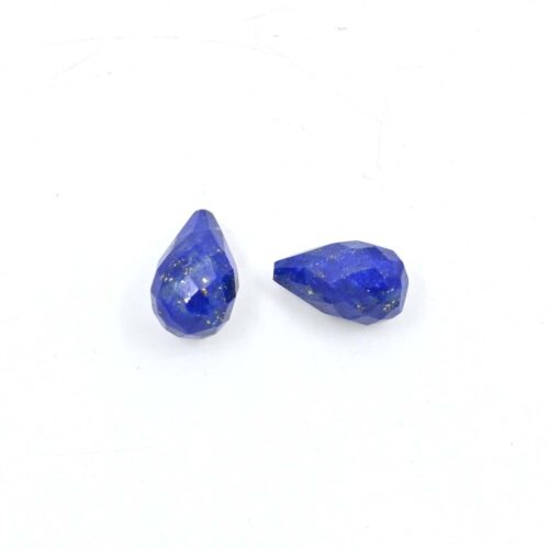 Natural Lapis Lazuli Faceted Drops | Unique Gemstone Beads | Perfect for Necklaces & Earrings | Natural Gemstone For Crafters 7x12 MM 4 pc