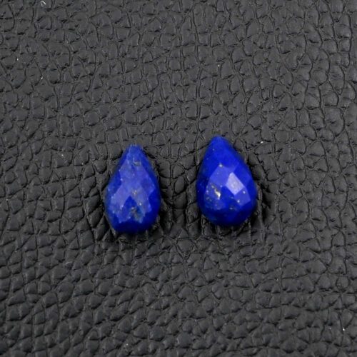 Natural Lapis Lazuli Faceted Drops | Unique Gemstone Beads | Perfect for Necklaces & Earrings | Natural Gemstone For Crafters 7x12 MM 4 pc - Image 2