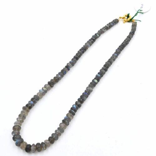 Flashy Labradorite Faceted Beads Necklace, Crystal Faceted Necklace, Gemstone Jewelry, Healing Crystal Bead Necklace for Anniversary Gifts - Image 2