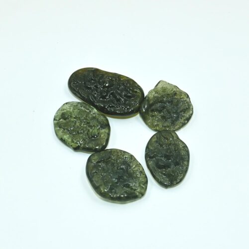 Raw Moldavite Crystal, Moldavite Healing Stone, Genuine Moldavite Gem, Spiritual Energy Crystal, Authentic Moldavite for Jewelry Making (Set of 5 Piece) - Image 2