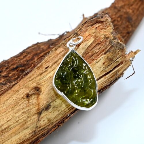 Authentic Moldavite Pendant, Genuine Moldavite Crystal, Sterling Silver Jewelry, Healing Stone for Spiritual Growth, Transformation Pendant - Image 2