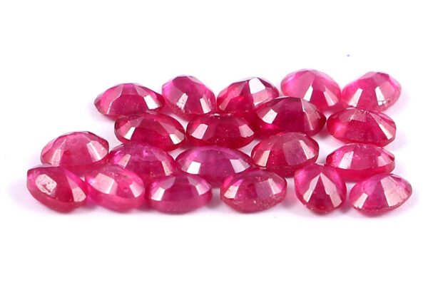 Ruby Oval Cut Ruby Loose Gemstone Cut Calibrated Oval 4x5 MM 15 Pc. - Image 2