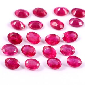 Ruby Oval Cut Ruby Loose Gemstone Cut Calibrated Oval 4x5 MM 15 Pc.