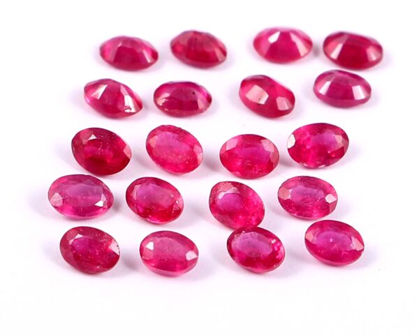 Ruby Oval Cut Ruby Loose Gemstone Cut Calibrated Oval 4x5 MM 15 Pc.