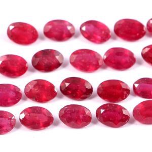 Ruby Oval Cut Faceted Ruby Cut Calibrated Oval Ruby Precious Gemstone Cut 4X5 MM 20 Pc.