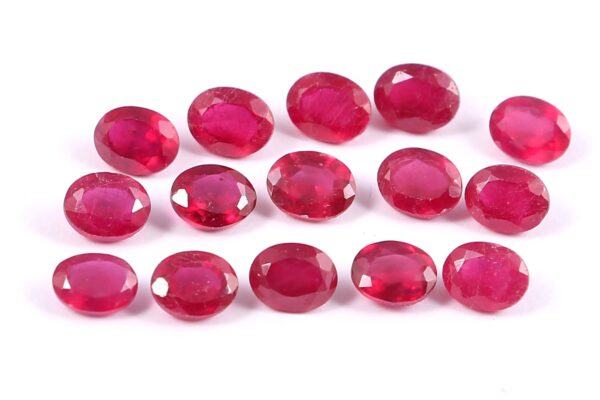 Ruby Oval Cut 6x4 mm Ruby Gemstone Cut Calibrated Oval Ruby Precious Stone Cut 20 Pc. - Image 3