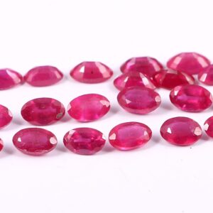 Natural Ruby Oval Cut Ruby Precious Gemstone Cut Calibrated Oval Size 3X5 MM 20 Pc.