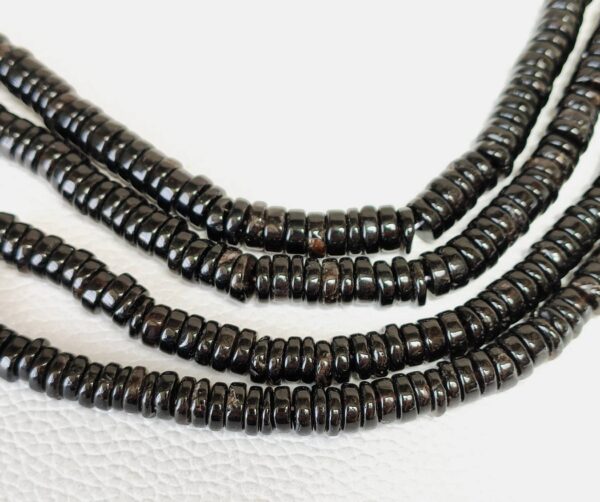 Smokey Quartz Round Heishi Beads, Smokey Quartz Gemstone Heishi Beads, Dark Smokey Quartz Shape Heishi Beads 6-7 MM, Smokey Quartz Handmade Loose Heishi Beads 8"