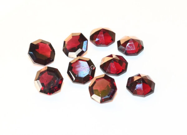 Garnet Octagon Shape Gemstone Loose Cuts, Garnet Handmade Shape Loose Cut Stone 8 MM, Garnet Amazing Loose Cuts 6 Pc - Image 2
