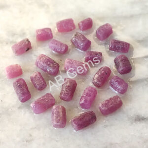 Ruby Gemstone Rocks 6x7.5-6x11 MM, Ruby Raw Rough, Ruby Crystal Shape Rough, Beautiful Ruby Rough 50Ct. 12 Pc.