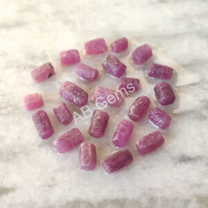 Ruby Raw Rough, Ruby Crystal Shape Rough 6x7.5-6x11 MM, Ruby Gemstone Rocks, Beautiful Ruby Rough 200Ct. 46 Pc.
