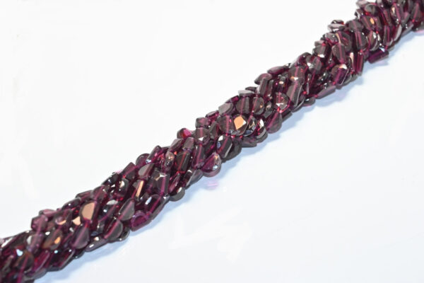 Garnet Flat Faceted Beads 4x6-5.5x7.5 MM, Garnet Gemstone Handmade Beads, Garnet D Shape Loose Beads 13" - Image 2