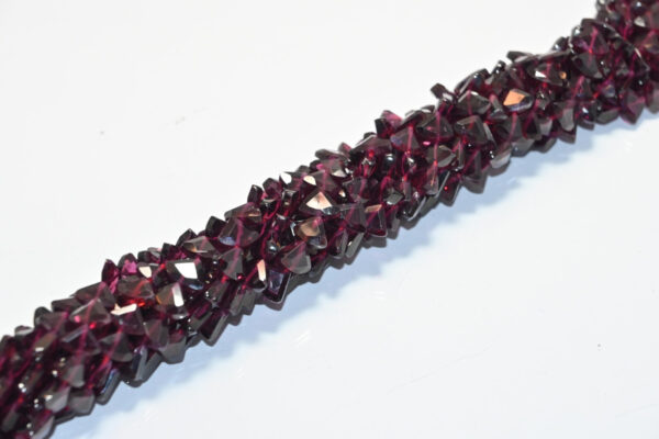 Garnet Hood Shape Beads 4.5x6-5.5x7 MM, Garnet Faceted Triangle Shape Loose Beads, Garnet Gemstone Handmade Shape Beads 13" - Image 3
