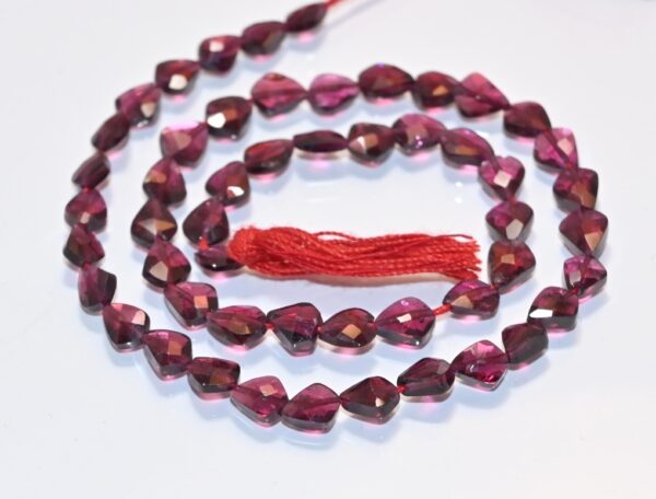 Garnet Fancy Shape Beads 5.5x7 MM, Garnet Faceted Beads, Garnet Gemstone Stat Drilled Beads, Garnet Loose Shape Beads 13" - Image 3