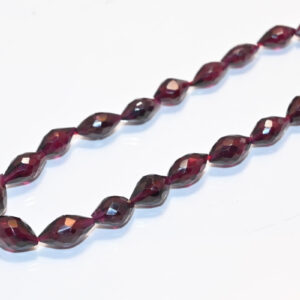 Garnet Bicone Shape Beads, Garnet Faceted Beads 4.5x8.5-6x11 MM, Garnet Gemstone Barrel Shape beads, Garnet January Birth Stone Beads 13"
