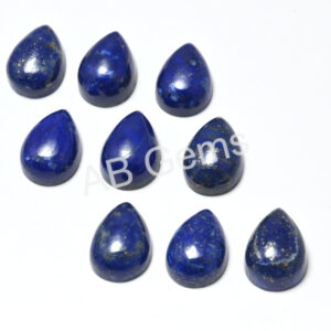 Lapis Lazuli Pear Shape Cabochons, Lapis Lazuli Gemstone Shape Cabochons 8x12 MM, Natural Blue Lapis Teardrop Shape Cabochons 8 Pc