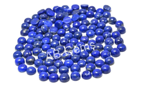 Lapis Lazuli Round Shape Cabochons 6 MM, Natural Blue Lapis Lazuli Gemstone Cabochons, Lapis Lazuli Handmade Cabs 10 Pc - Image 3