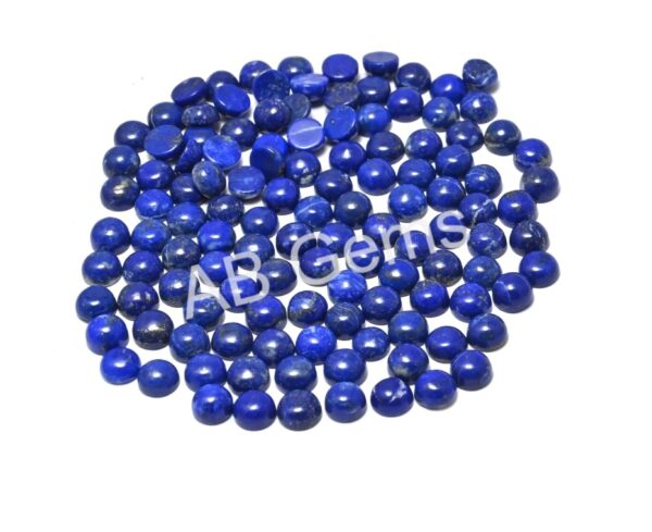 Lapis Lazuli Round Shape Cabochons 6 MM, Natural Blue Lapis Lazuli Gemstone Cabochons, Lapis Lazuli Handmade Cabs 10 Pc - Image 2