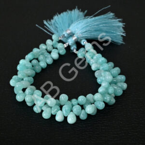 Amazonite Drop Beads, Amazonite Gemstone Shape Beads 5x7 MM, Amazonite Drop Shape Smooth Beads 7"