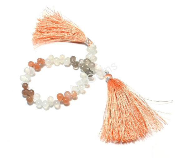 Moonstone Drop Shape Beads 5x7-6x7.5 MM, Multi Moonstone Smooth Loose Beads, Moonstone Gemstone Beads 7" - Image 5