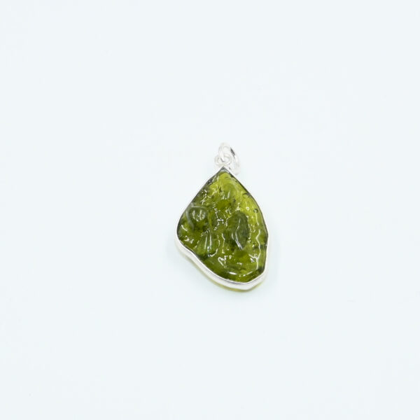 Uncut Moldavite Crystal Pendant for Energy, Spiritual Growth and Protection