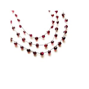 Natural Garnet Faceted Onion Beads_Garnet Gemstone Loose Beads_Garnet Fancy Shape Beads 5.5 - 6 MM 7