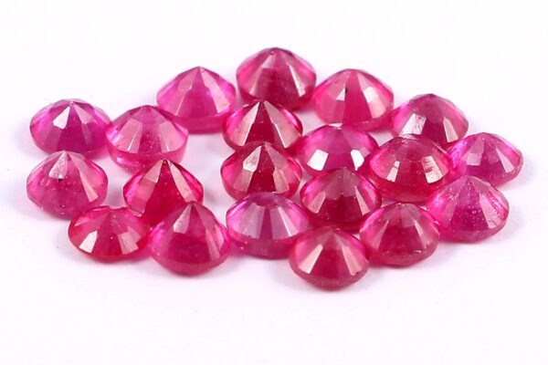 4 MM Ruby Round Cut Ruby loose Gemstone Cut Ruby Cut Calibrated Round 20 Pc. - Image 2