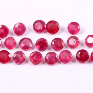 2 MM Ruby Gemstone Round Faceted Cut_Handmade Ruby Calibrated Faceted Cut Jewelry Making pack of 25 piece