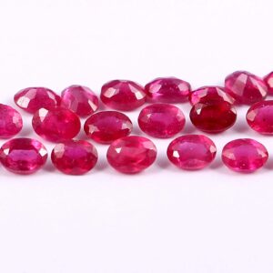 Ruby Cut Calibrated Oval Ruby Loose Gemstone Cut 3x4 MM 20 Pc.