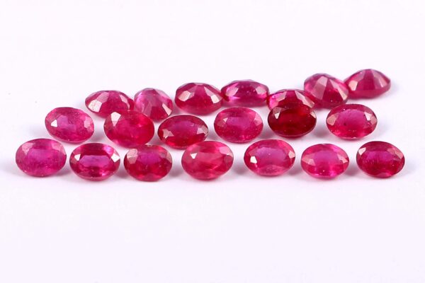 Ruby Cut Calibrated Oval Ruby Loose Gemstone Cut 3x4 MM 20 Pc.