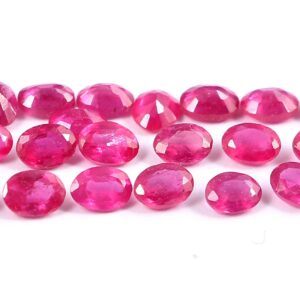 Ruby Cut Calibrated Oval Ruby Loose Gemstone Cut Natural Ruby Cut 2.5x3.5 MM 20 Pc.