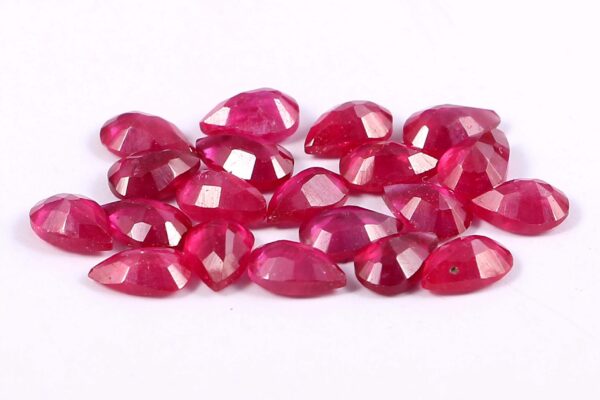 Mozambique Ruby Pear Cut Ruby Loose Gemstone Cut Calibrated Pear 4x5 MM 20 pc. - Image 2