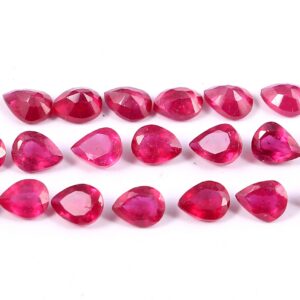 Mozambique Ruby Pear Cut Ruby Loose Gemstone Cut Calibrated Pear 4x5 MM 20 pc.