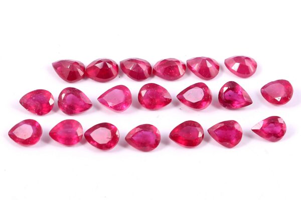 Mozambique Ruby Pear Cut Ruby Loose Gemstone Cut Calibrated Pear 4x5 MM 20 pc.