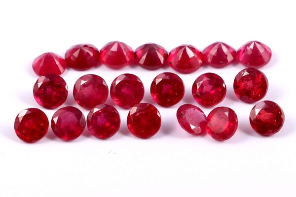 Ruby Round Cut Ruby Loose Gemstone Cut Ruby Cut Calibrated Round 4 mm 20 Pc.
