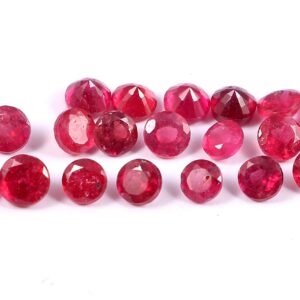 Ruby Round Cut Natural Ruby Loose Gemstone Cut Round Ruby Cut 3.5 mm 20 Pc.