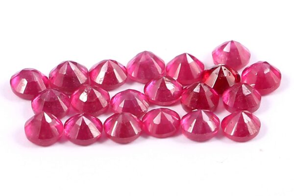 Ruby Round Cut Ruby Loose Gemstone Cut Ruby Cut Calibrated Round 2.5 mm 20 Pc. - Image 2
