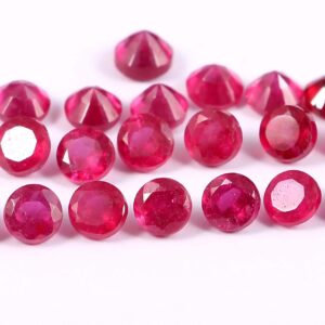 Ruby Round Cut Ruby Loose Gemstone Cut Ruby Cut Calibrated Round 2.5 mm 20 Pc.