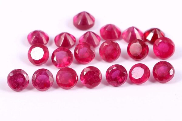 Ruby Round Cut Ruby Loose Gemstone Cut Ruby Cut Calibrated Round 2.5 mm 20 Pc.