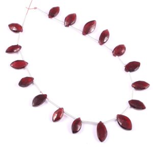 Natural Garnet Faceted Marquise Beads_Garnet Marquise Faceted Beads Side Drilled _Jewelry Making 6.5x10 - 6.5x12 MM 8"