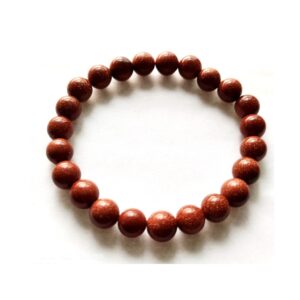 8 MM Natural Sun Stone Balls Bracelet_Handmade Gemstone Sun Stone Balls Bracelets for Gift  7.5"
