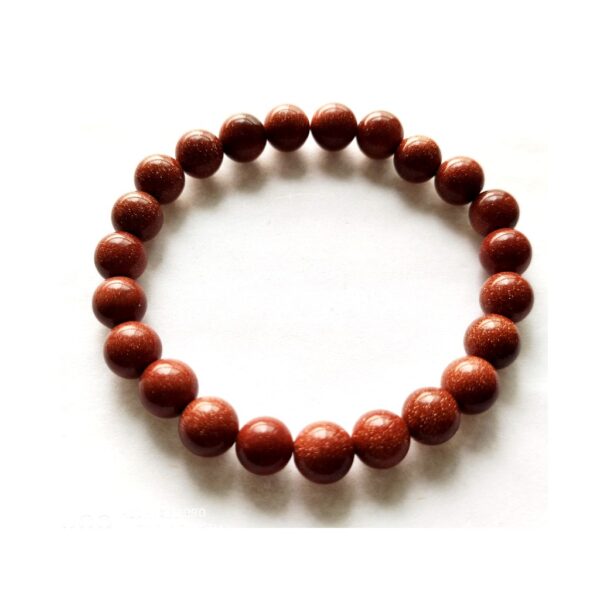 8 MM Natural Sun Stone Balls Bracelet_Handmade Gemstone Sun Stone Balls Bracelets for Gift  7.5"