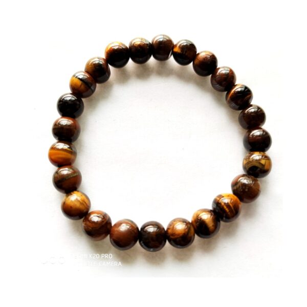 8 MM Natural Tiger Eye Balls Bracelet_Handmade Gemstone Tiger Eye Balls Bracelets for gift 7.5"